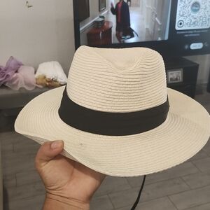 Classic Cream Fedora with Black Band